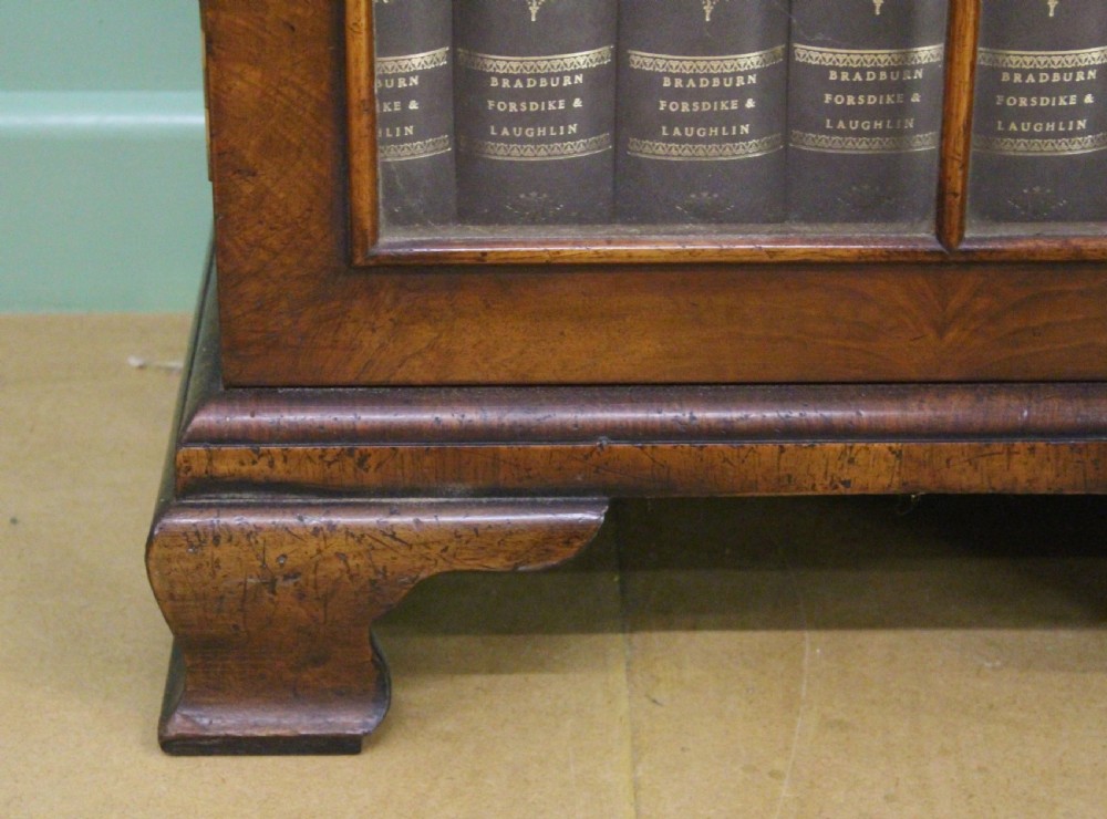 Burr Walnut Breakfront Bookcase View VIII