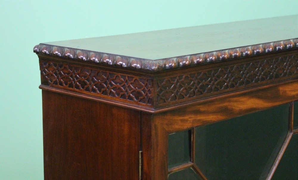 Victorian Break Fronted Glazed Mahogany Bookcase View III
