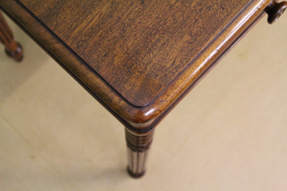 Early Victorian Mahogany 2 Drawer Table View XI