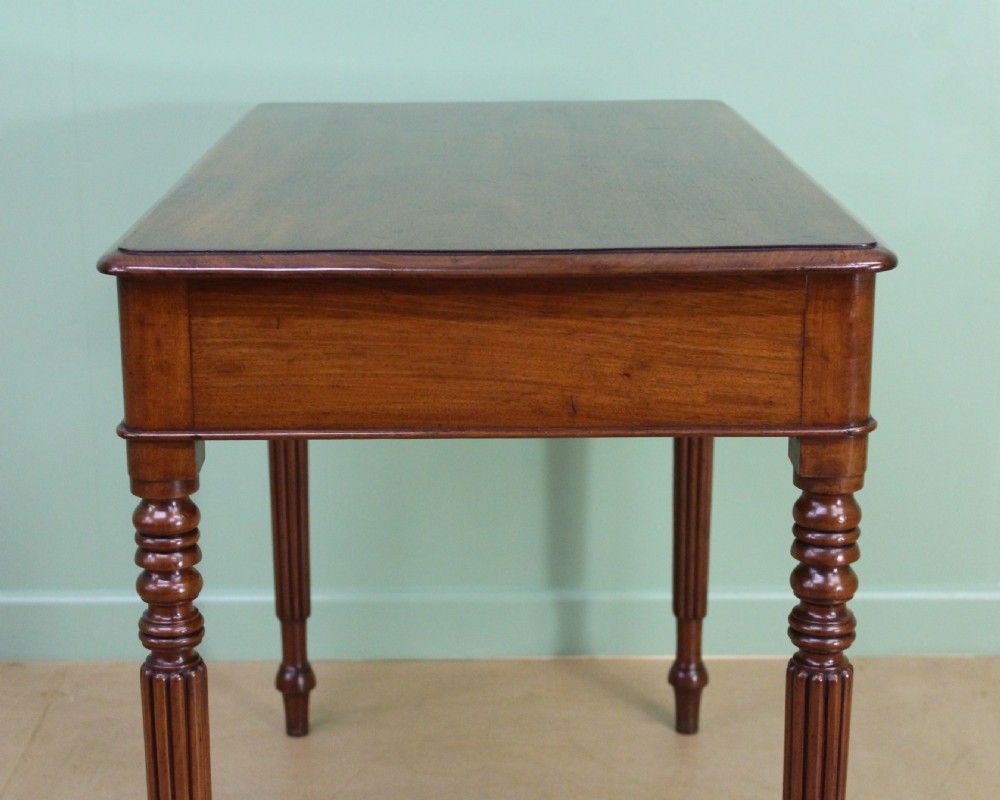 Early Victorian Mahogany 2 Drawer Table View XVI