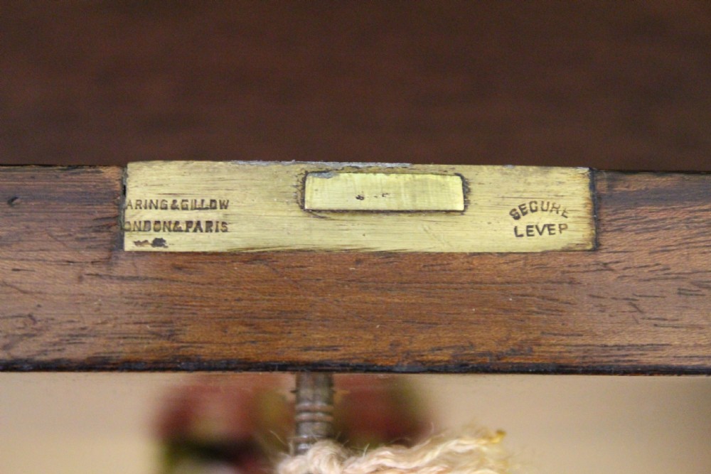 Serpentine Fronted Pedestal Desk by Waring and Gillow View III