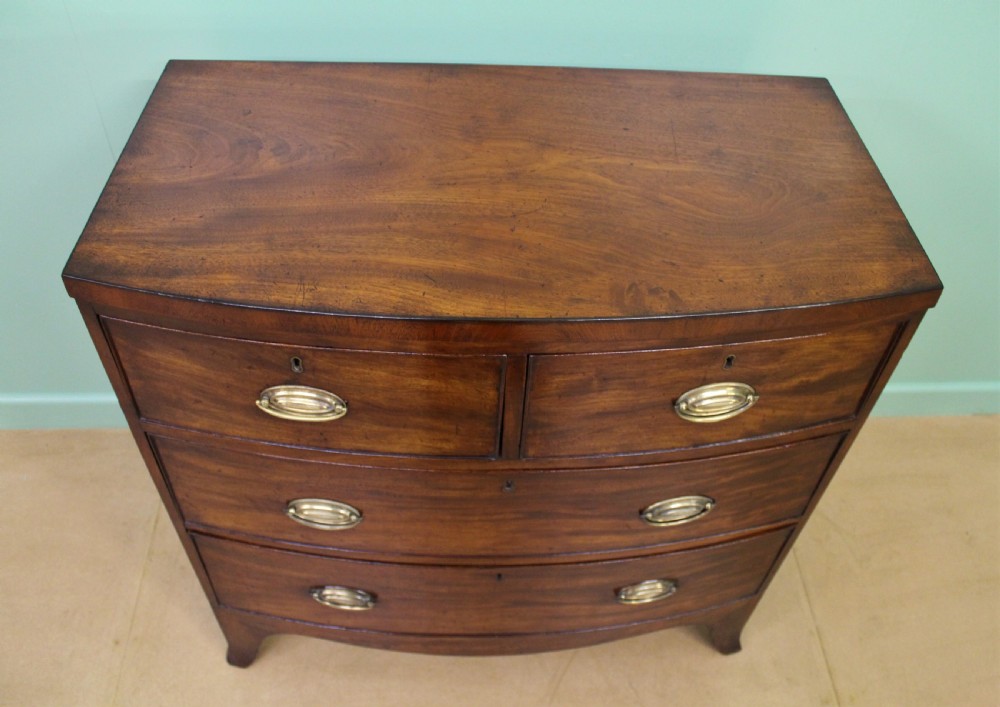 Regency Mahogany Bow Fronted Chest of Drawers View II