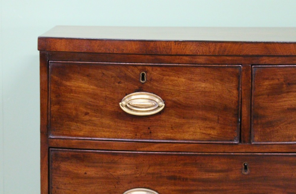Regency Mahogany Bow Fronted Chest of Drawers View VIII