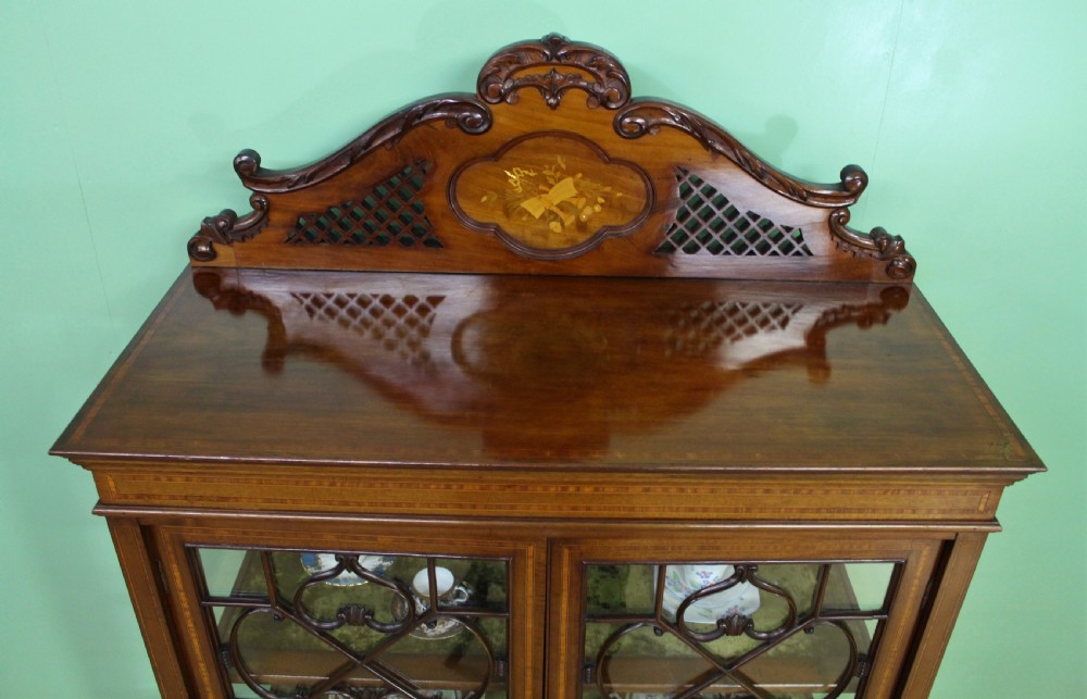 Inlaid Mahogany Display Cabinet View X