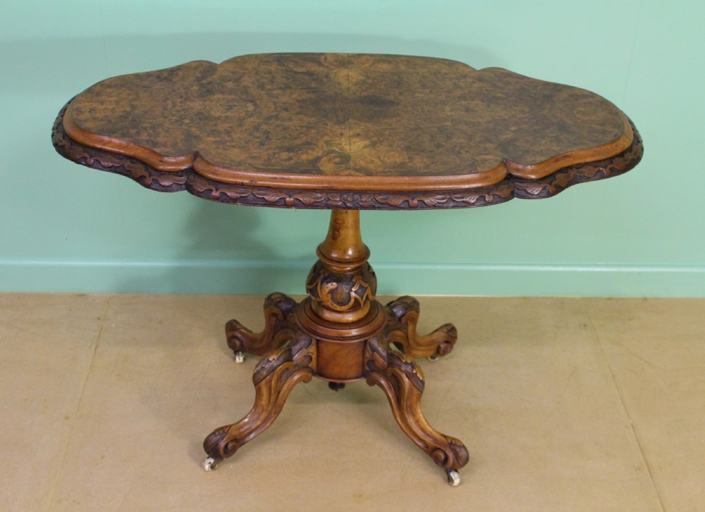 Victorian Burr Walnut Centre Table