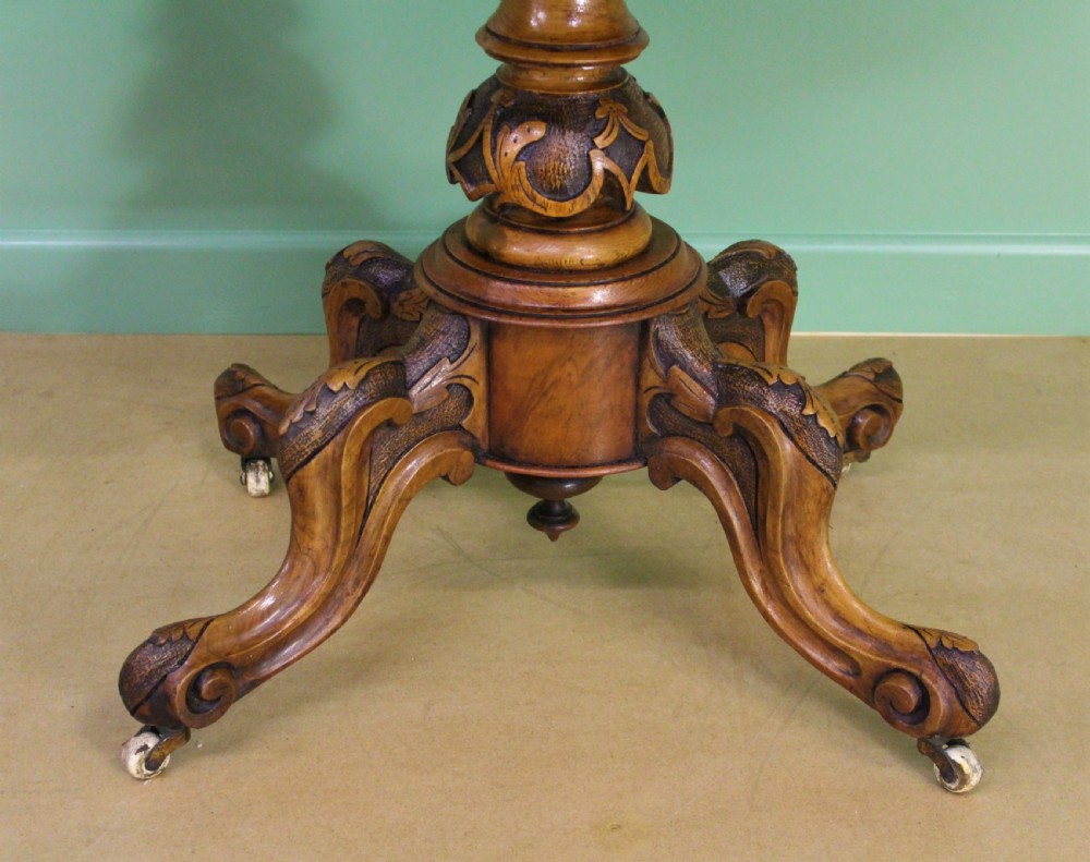 Victorian Burr Walnut Centre Table View II