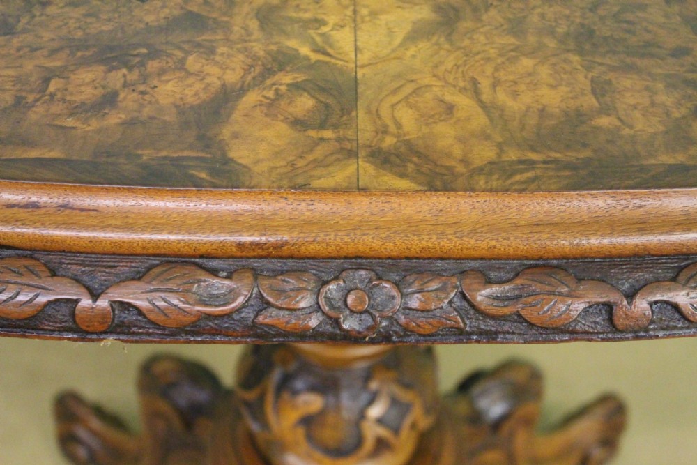Victorian Burr Walnut Centre Table View III