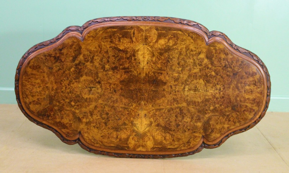 Victorian Burr Walnut Centre Table View V