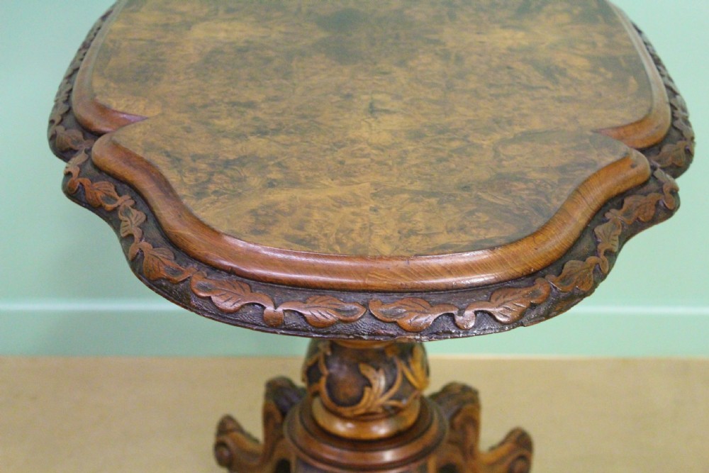 Victorian Burr Walnut Centre Table View XII