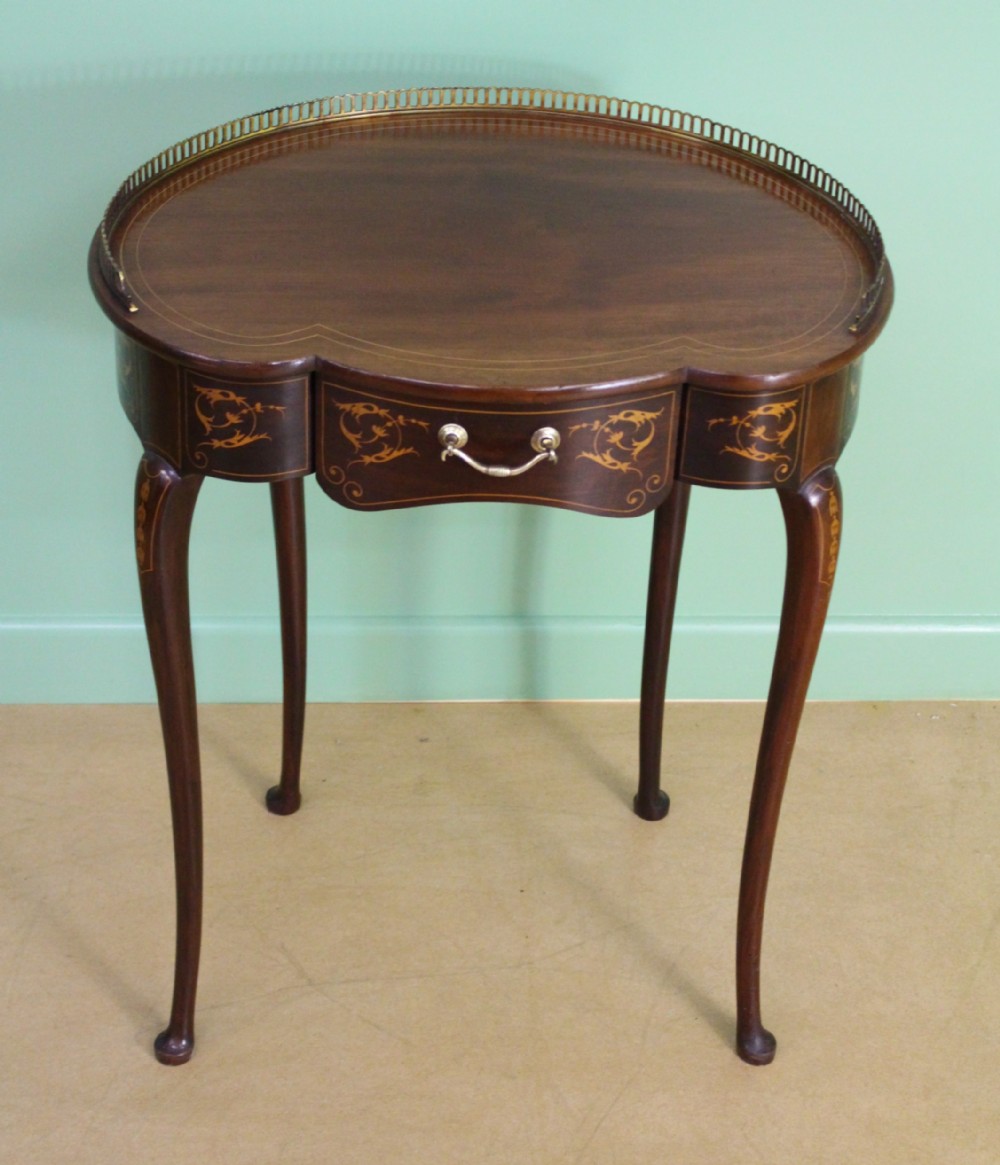 Late Victorian Inlaid Mahogany Lamp Table