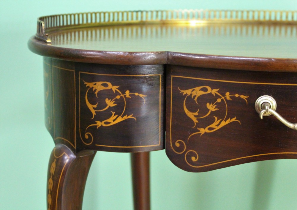 Late Victorian Inlaid Mahogany Lamp Table View VII
