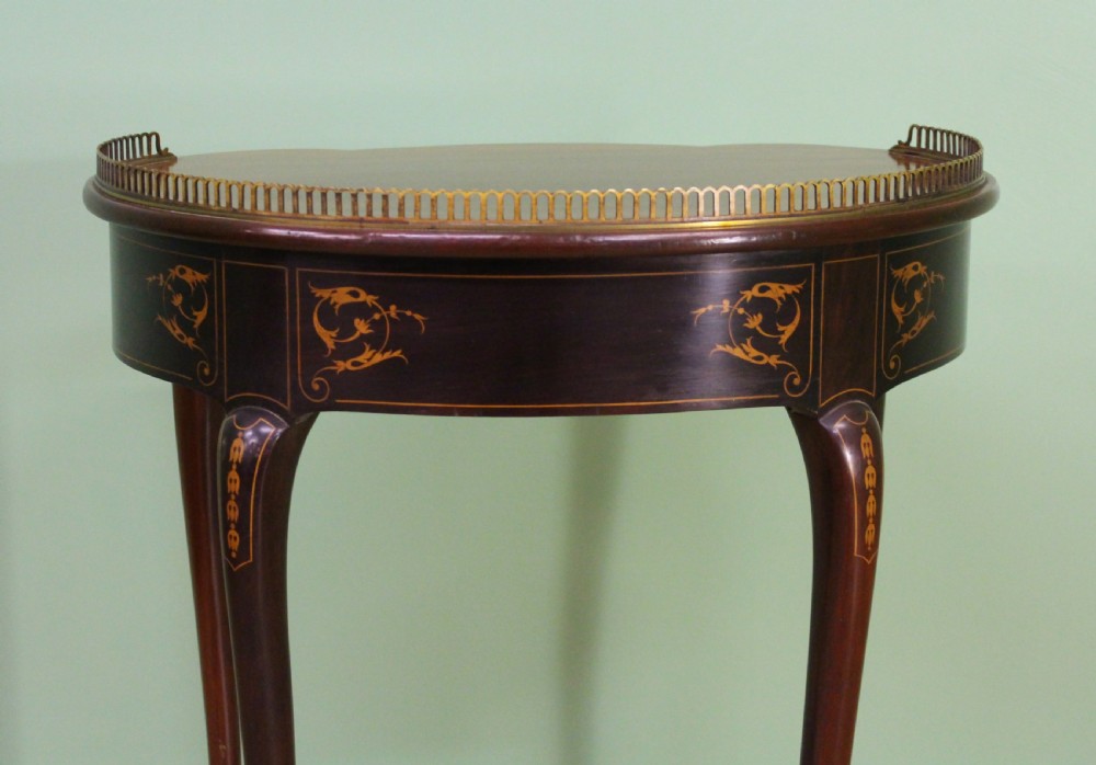 Late Victorian Inlaid Mahogany Lamp Table View XV