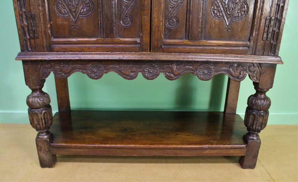 19th Century Carved Oak Cupboard View IX