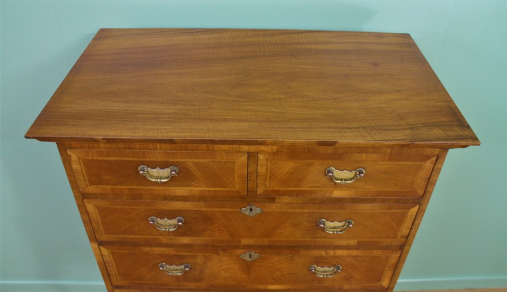 Burr Walnut Chest on Stand or Tallboy View II