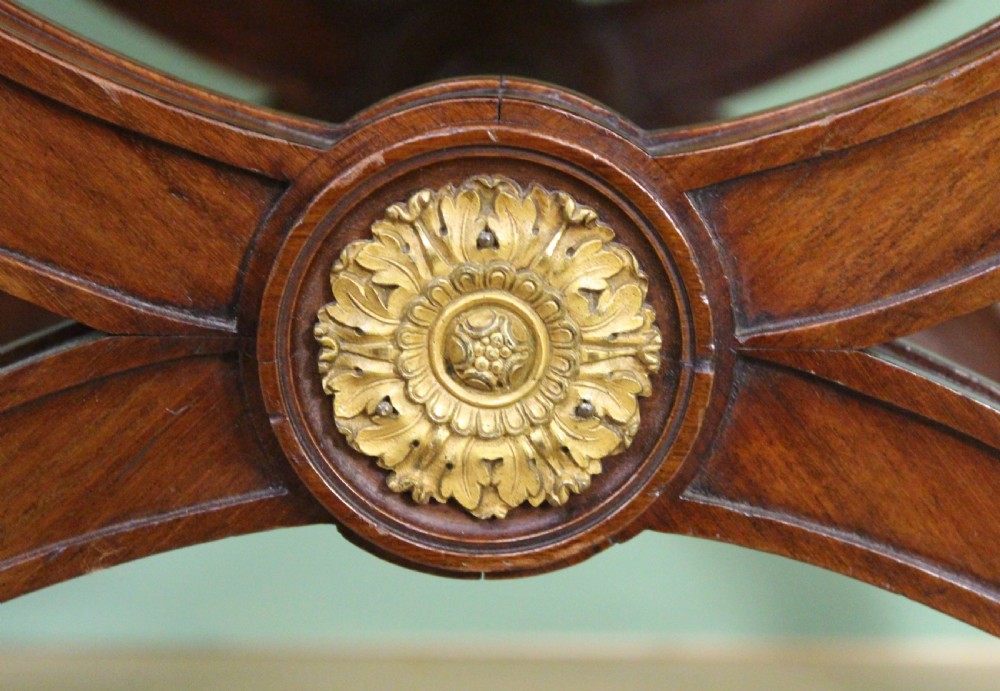 French Empire X Frame Mahogany Stool View X