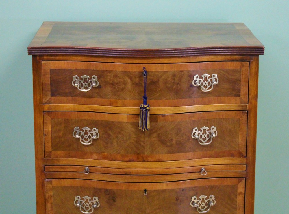Burr Walnut Serpentine Chest of Drawers View VII