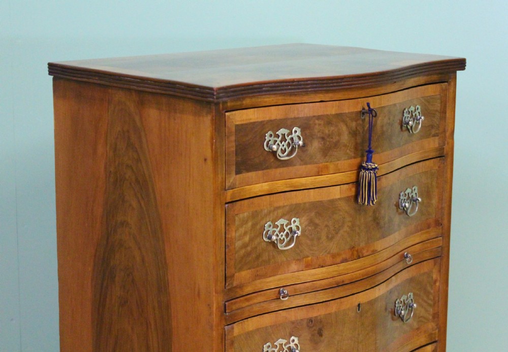 Burr Walnut Serpentine Chest of Drawers View XIV