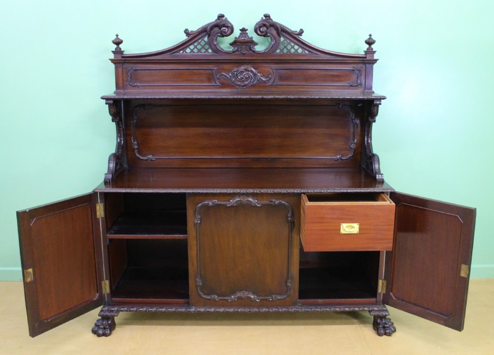 Late Victorian Carved Mahogany Chiffonier View III