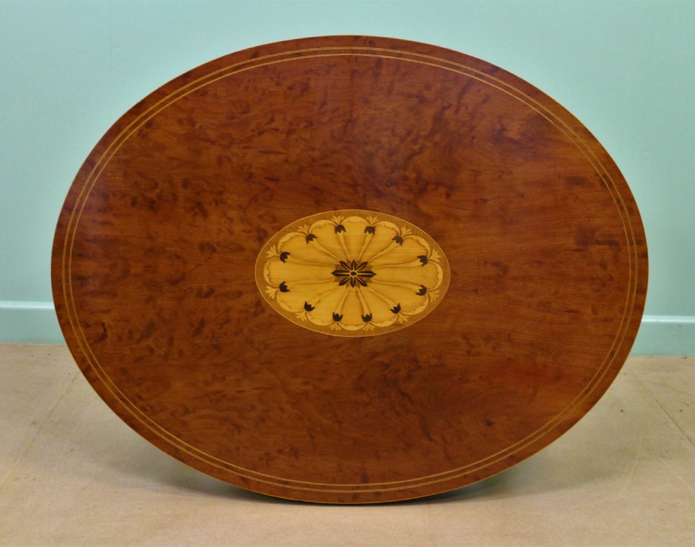 Edwardian Inlaid Mahogany Oval Occasional Table View IV
