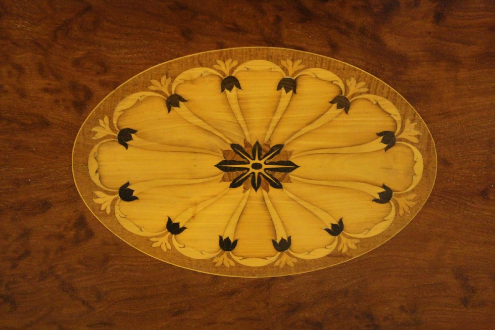 Edwardian Inlaid Mahogany Oval Occasional Table View X