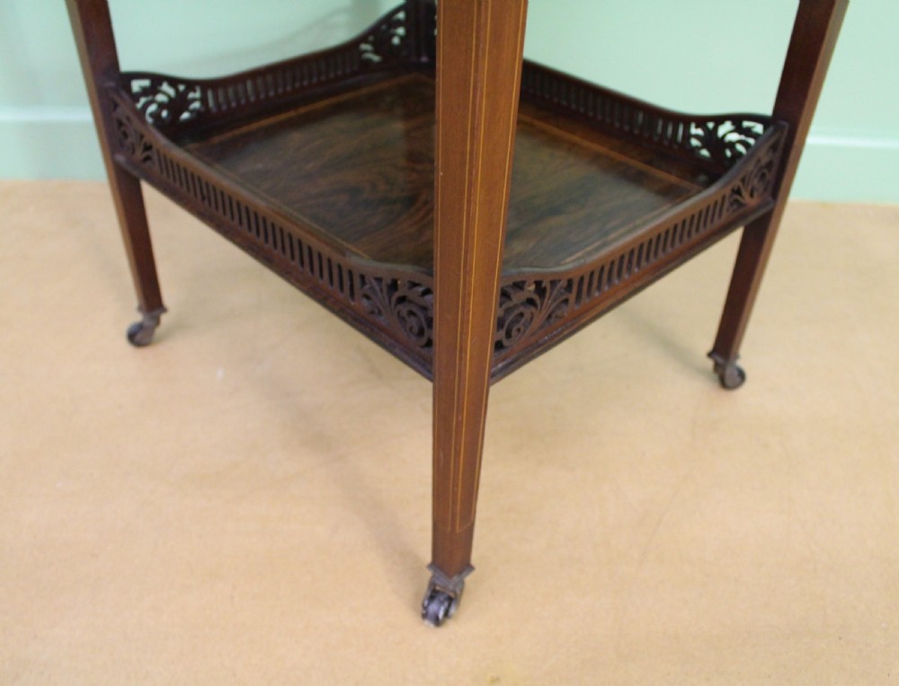 Late Victorian Inlaid Rosewood Flap Table View XII