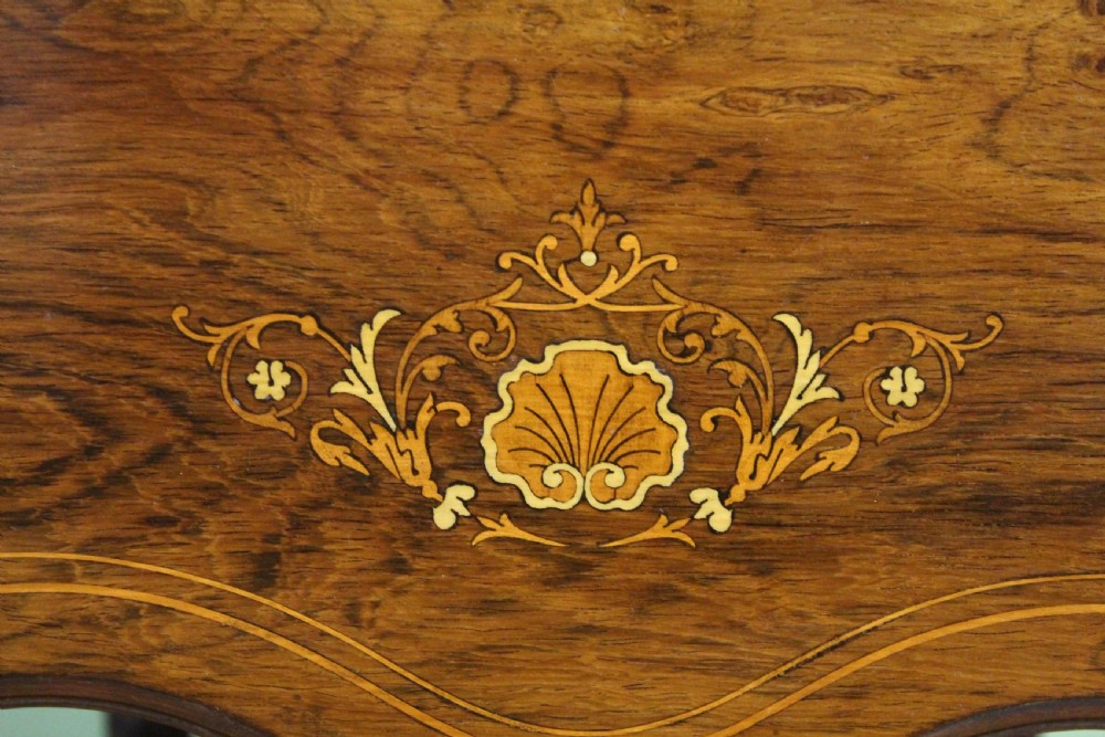 Late Victorian Inlaid Rosewood Flap Table View XV