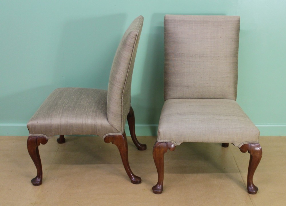 Pair of George II Walnut Upholstered Chairs View IV