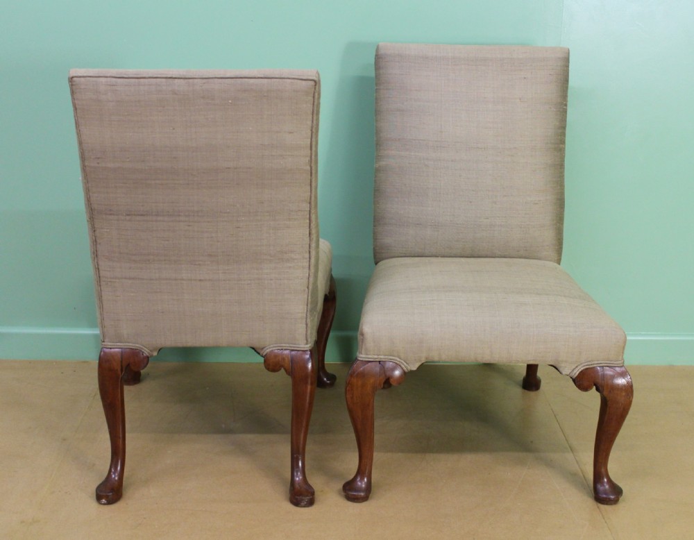 Pair of George II Walnut Upholstered Chairs View VI