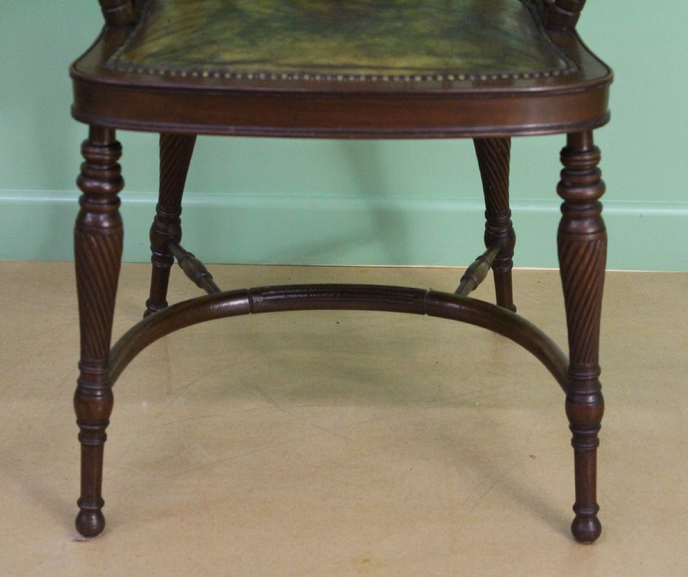 Victorian Mahogany Desk Armchair View XII