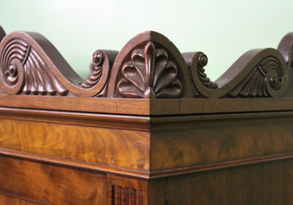 Regency Period Flame Mahogany Combination Wardrobe View X