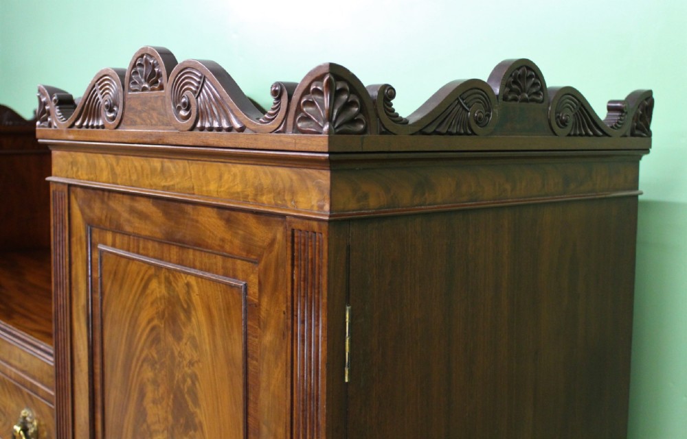 Regency Period Flame Mahogany Combination Wardrobe View XI