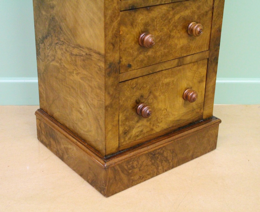 Pair of Victorian Burr Walnut Bedside Chests View XII