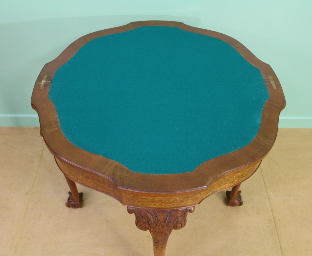 Burr Walnut Card Table View V