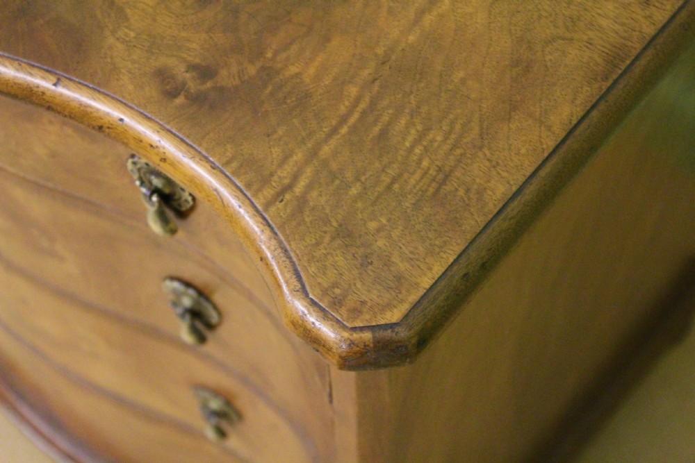 Serpentine Burr Walnut Chest of Drawers View X