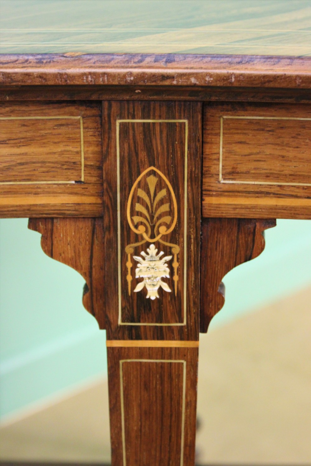Victorian Inlaid Rosewood Centre Table by James Shoolbred and Co View III