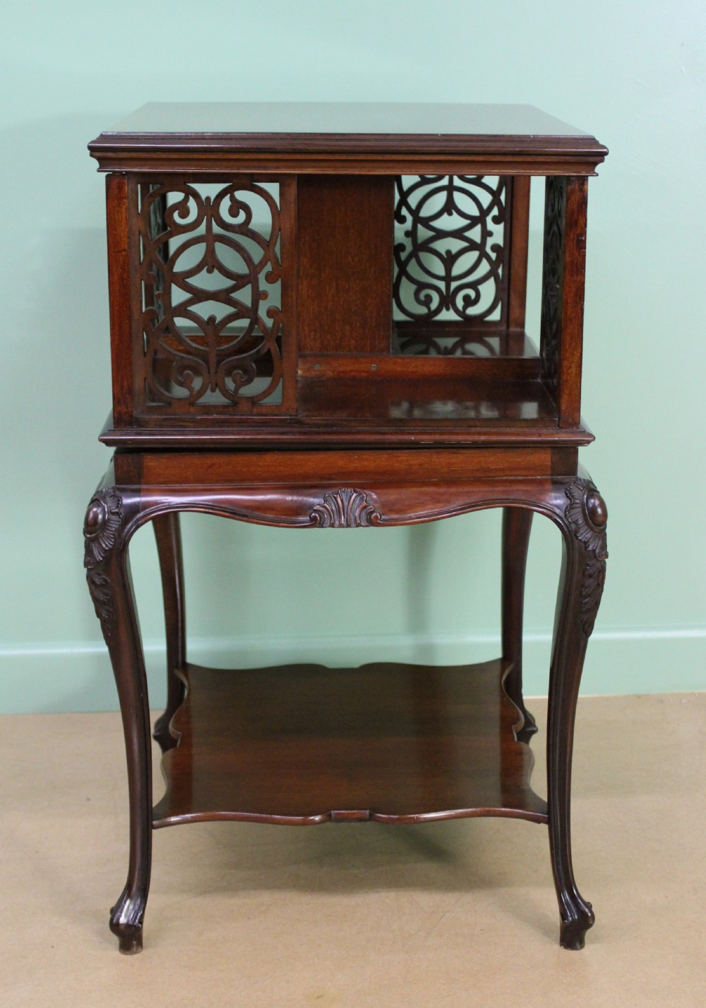 Victorian Mahogany Revolving Book Table View VII
