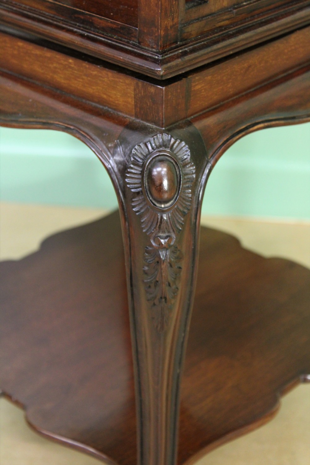 Victorian Mahogany Revolving Book Table View IX