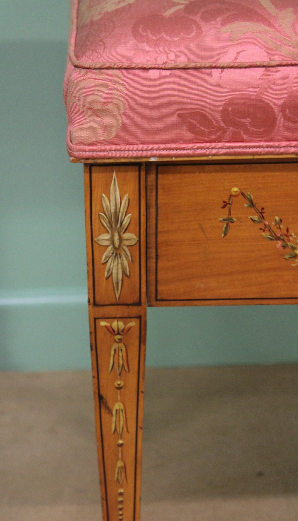 Painted Satinwood Piano Duet Stool View III