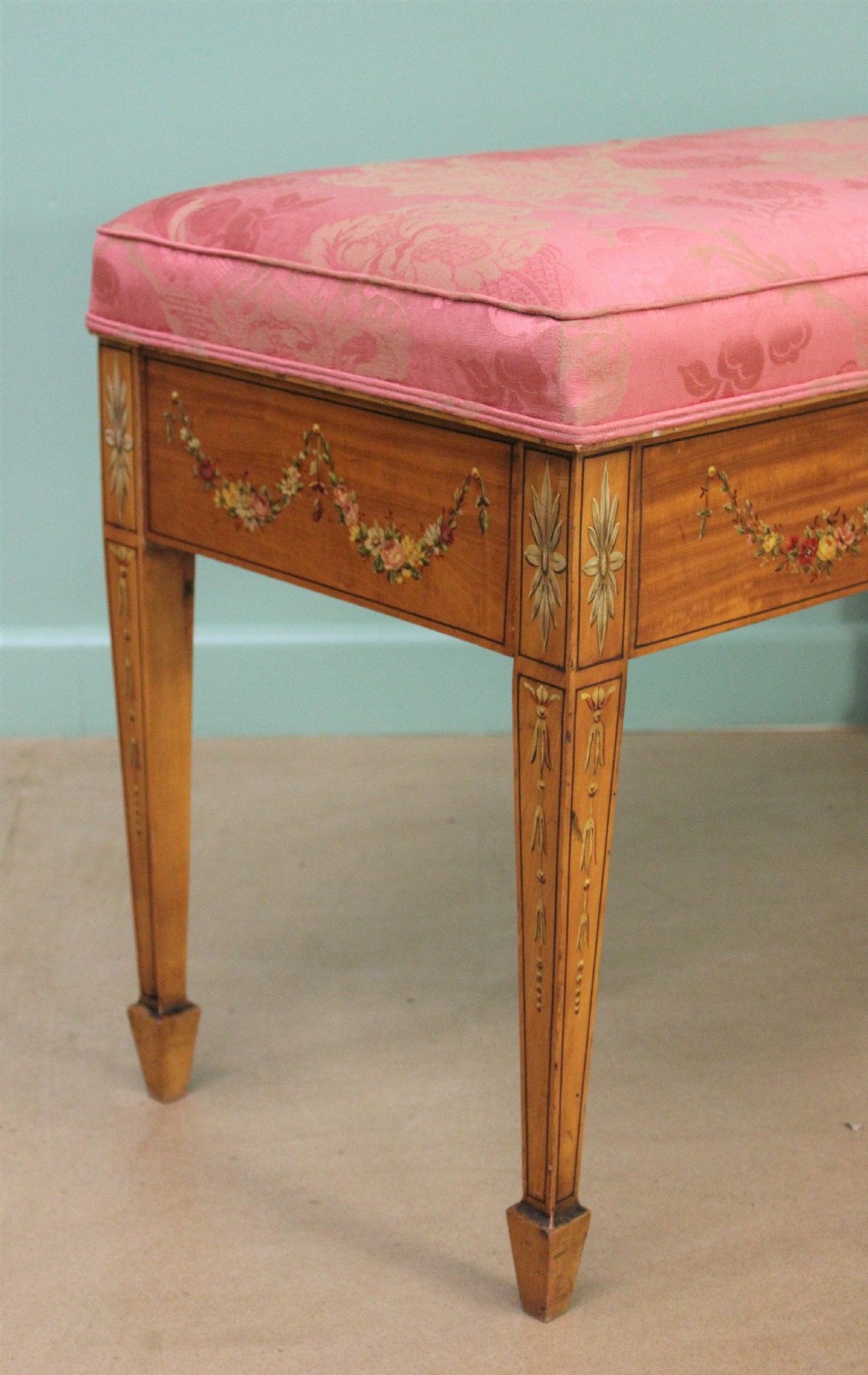 Painted Satinwood Piano Duet Stool View V
