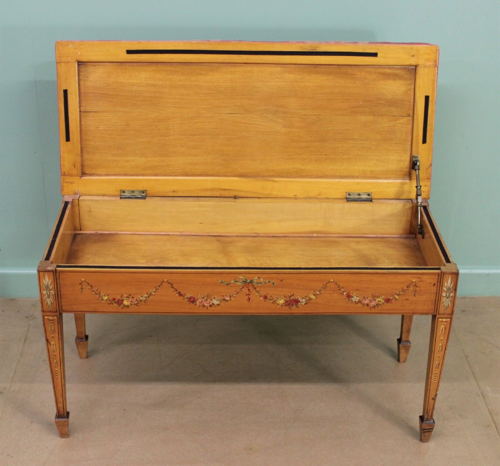 Painted Satinwood Piano Duet Stool View VII
