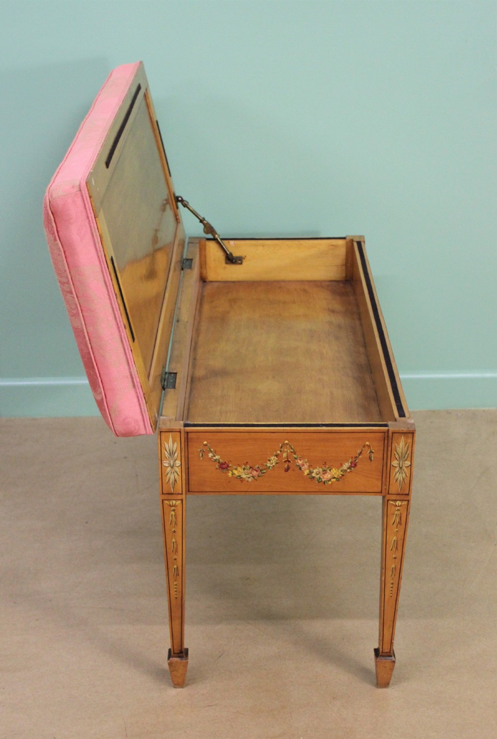 Painted Satinwood Piano Duet Stool View VIII