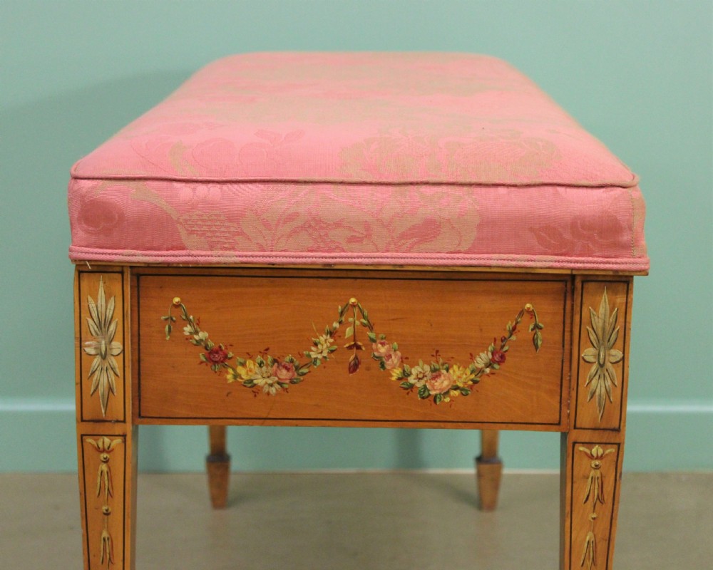 Painted Satinwood Piano Duet Stool View IX