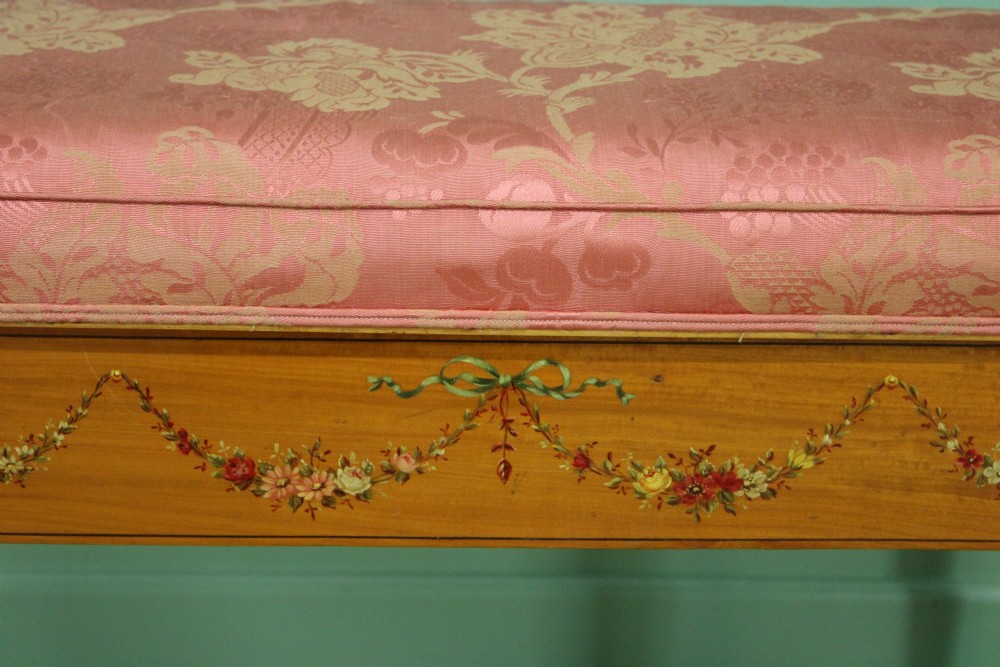 Painted Satinwood Piano Duet Stool View X
