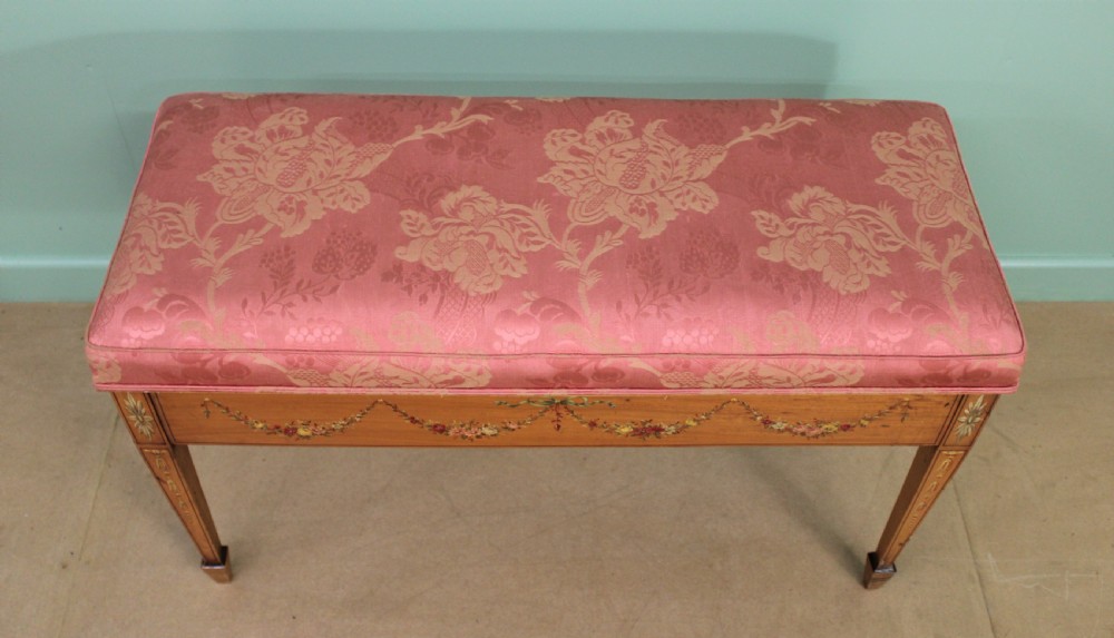 Painted Satinwood Piano Duet Stool View XI