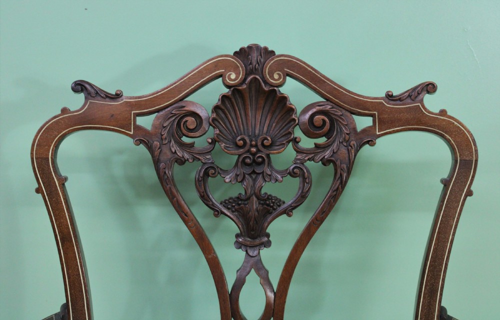 Victorian Inlaid Mahogany Armchair View III