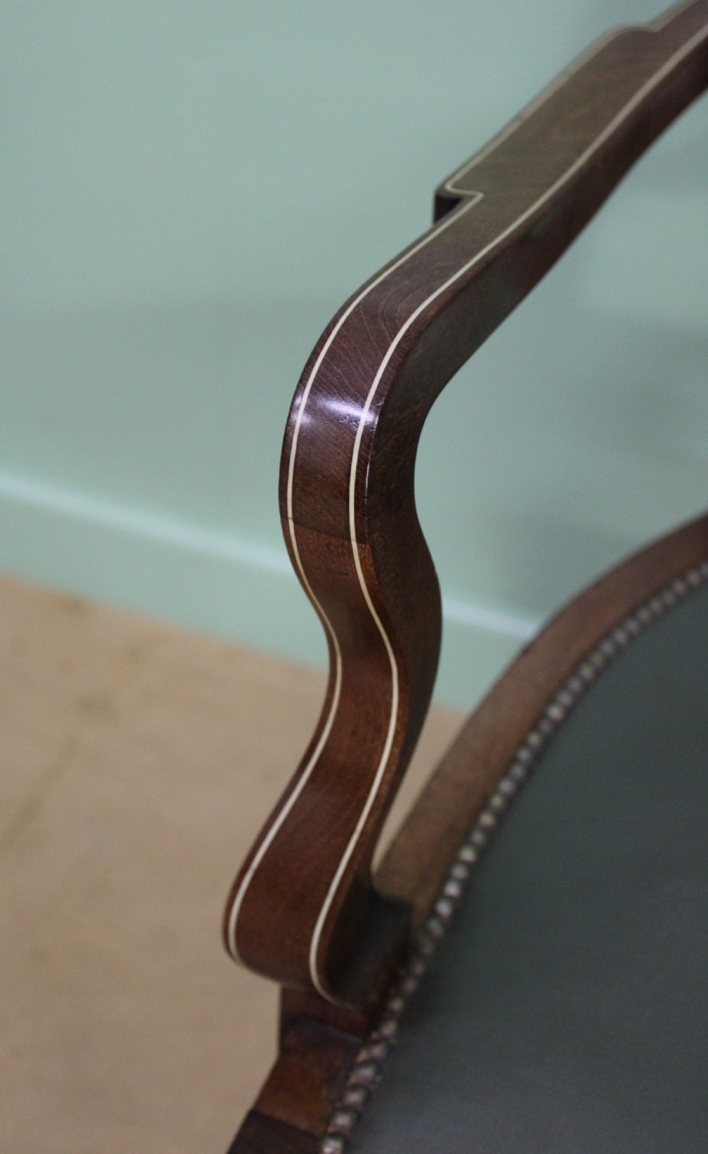 Victorian Inlaid Mahogany Armchair View IV