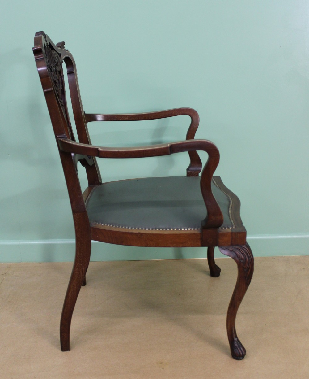 Victorian Inlaid Mahogany Armchair View IX