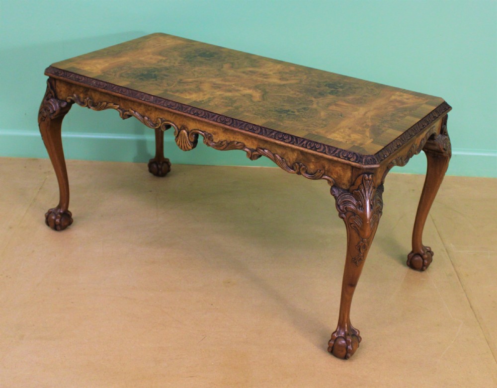 Rectangular Burr Walnut Coffee Table View III