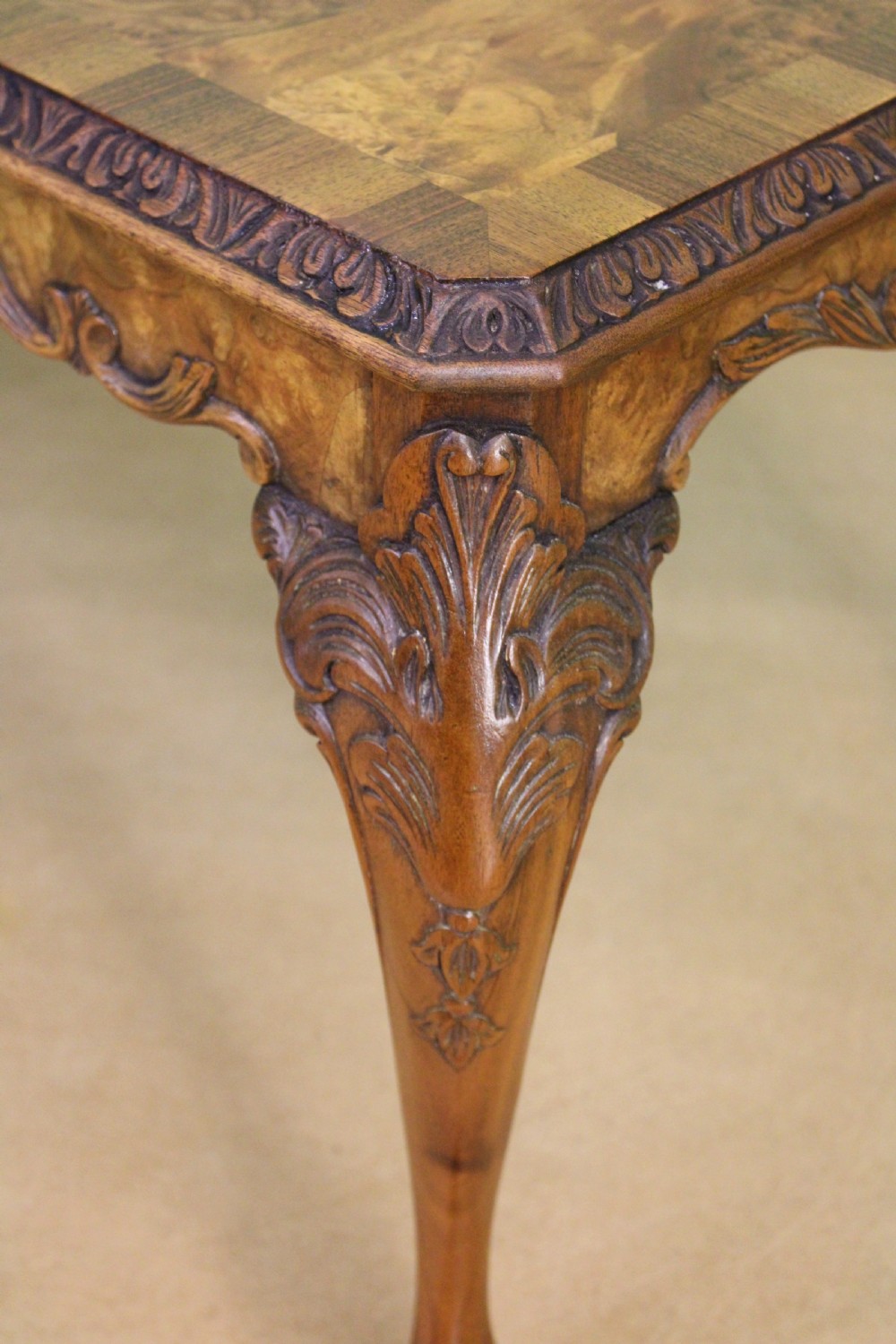 Rectangular Burr Walnut Coffee Table View IV