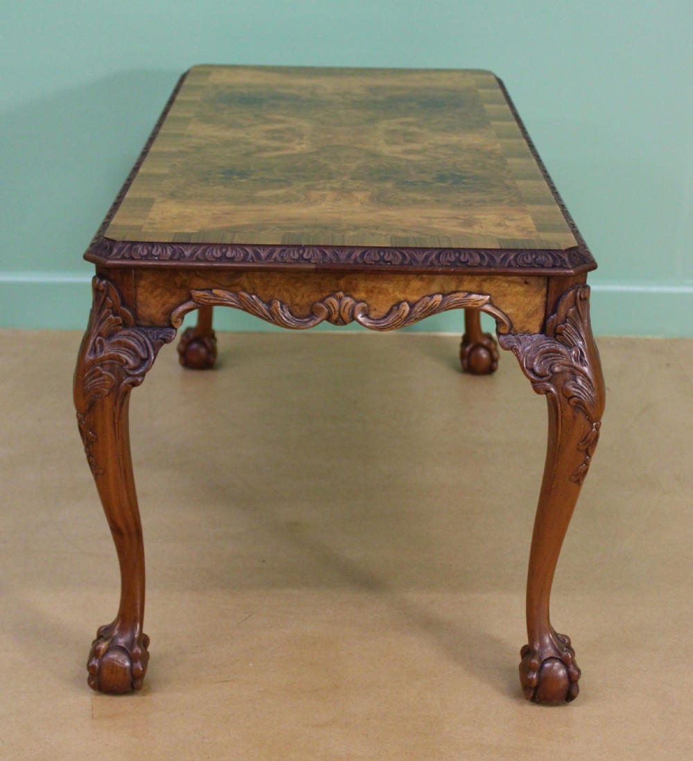 Rectangular Burr Walnut Coffee Table View V